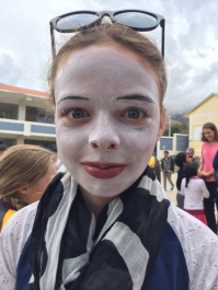 Annie with mime paint